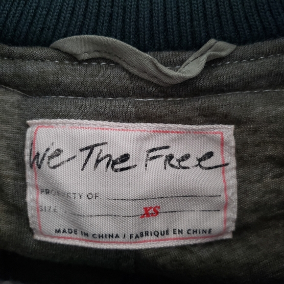 We the Free People Rivington Green Sherpa Teddy Zip Jacket sz XS - Picture 4 of 8